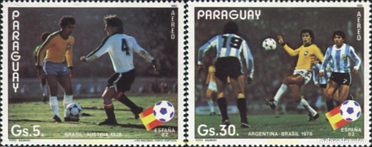 Selos: 350875 MNH PARAGUAY 1982 COPA DEL MUNDO DE FUTBOL. ESPA&Ntilde;A-82