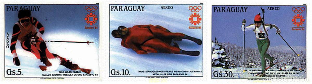 Selos: 73140 MNH PARAGUAY 1984 MEDALLISTAS DE LOS 14 JUEGOS OLIMPICOS DE INVIERNO. SARAJEVO 1984
