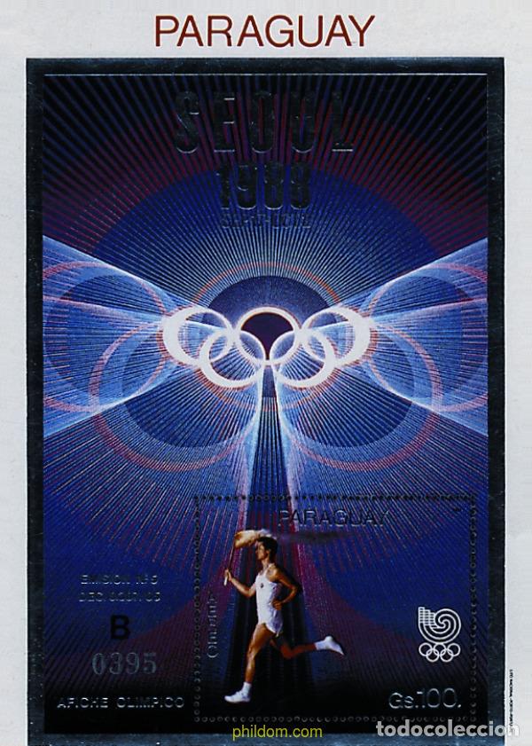 Sellos: 3915 MNH PARAGUAY 1988 24 JUEGOS OLIMPICOS VERANO SEUL 1988
