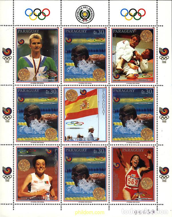 Sellos: 1215 MNH PARAGUAY 1989 24 JUEGOS OLIMPICOS VERANO SEUL 1988