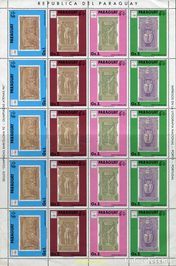 Sellos: 337203 MNH PARAGUAY 1990 25 JUEGOS OLIMPICOS VERANO BARCELONA 1992