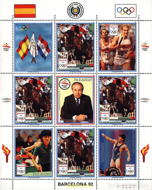 Sellos: 1204 MNH PARAGUAY 1989 25 JUEGOS OLIMPICOS VERANO BARCELONA 1992