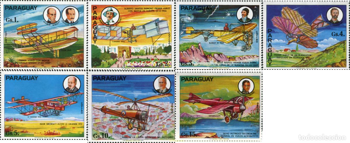 Sellos: 27217 MNH PARAGUAY 1977 PIONEROS DE LA AVIACION