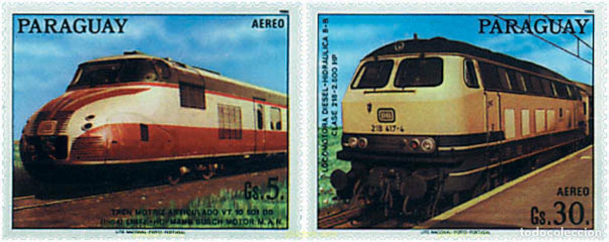 Sellos: 350918 MNH PARAGUAY 1986 150 ANIVERSARIO DE LOS FERROCARRILES ALEMANES