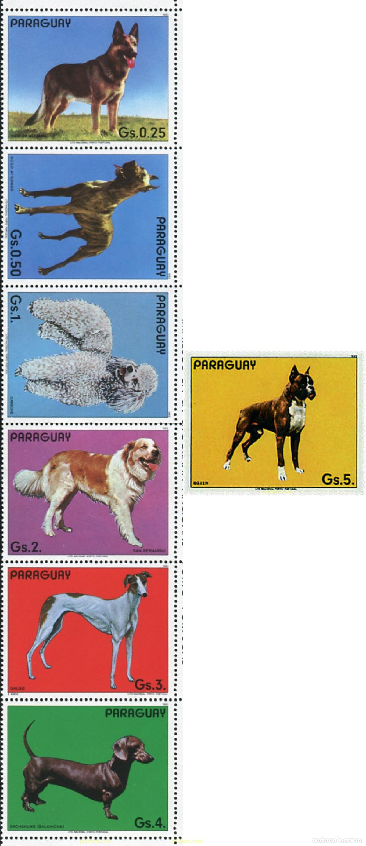Sellos: 350664 MNH PARAGUAY 1984 PERROS DE RAZA