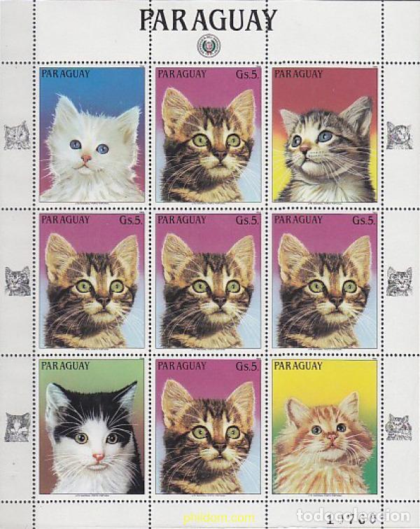 Sellos: 10645 MNH PARAGUAY 1984 GATOS