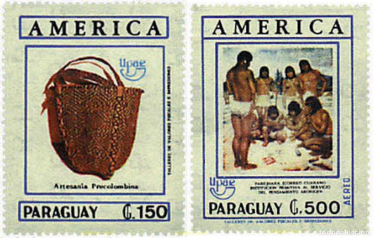Stamps: 30991 MNH PARAGUAY 1990 AMERICA-UPAEP 1989 - PUEBLOS PRECOLOMBIANOS, USOS Y COSTUMBRES