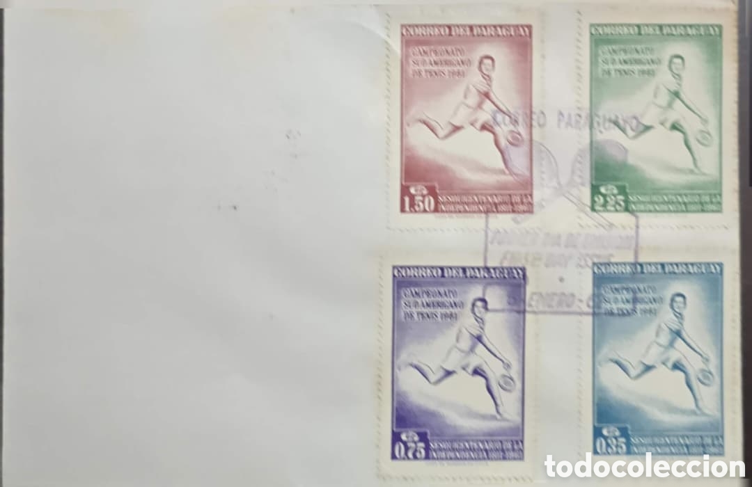 Timbres: CA) Paraguay , sobre de primer d&iacute;a de emisi&oacute;n conmemorativo de los Juegos Ol&iacute;mpicos de Montreal