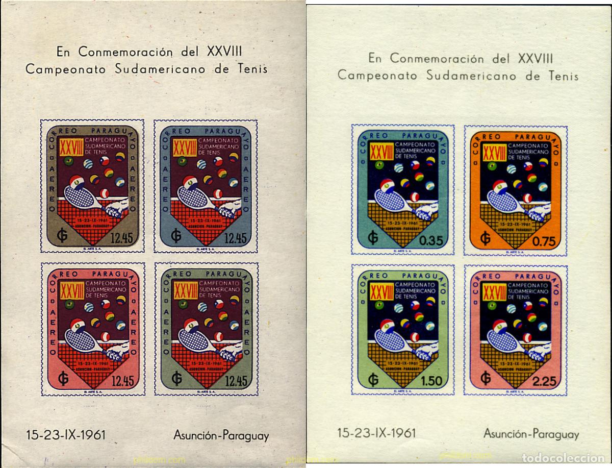 Briefmarken: 367668 MNH PARAGUAY 1961 CAMPEONATO SUDAMERICANO DE TENIS EN ASUNCION