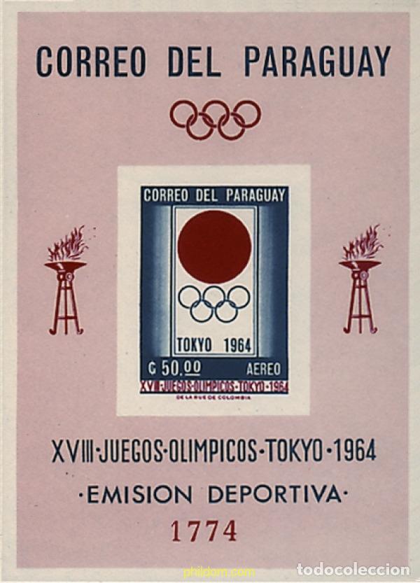 Briefmarken: 54221 MNH PARAGUAY 1964 18 JUEGOS OLIMPICOS VERANO TOKIO 1964