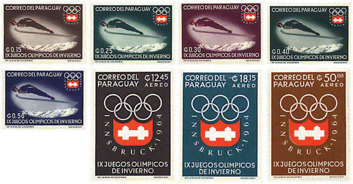 Briefmarken: 71816 MNH PARAGUAY 1963 9 JUEGOS OLIMPICOS DE INVIERNO. INNSBRUCK 1964
