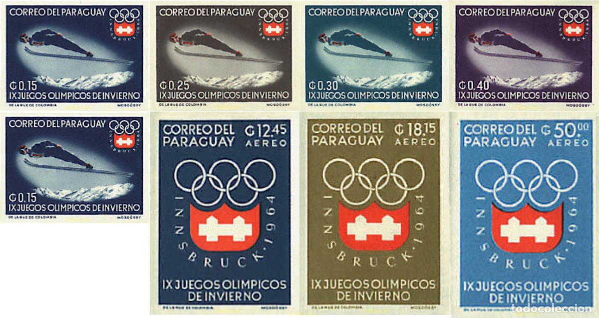 Briefmarken: 72826 MNH PARAGUAY 1963 9 JUEGOS OLIMPICOS DE INVIERNO. INNSBRUCK 1964