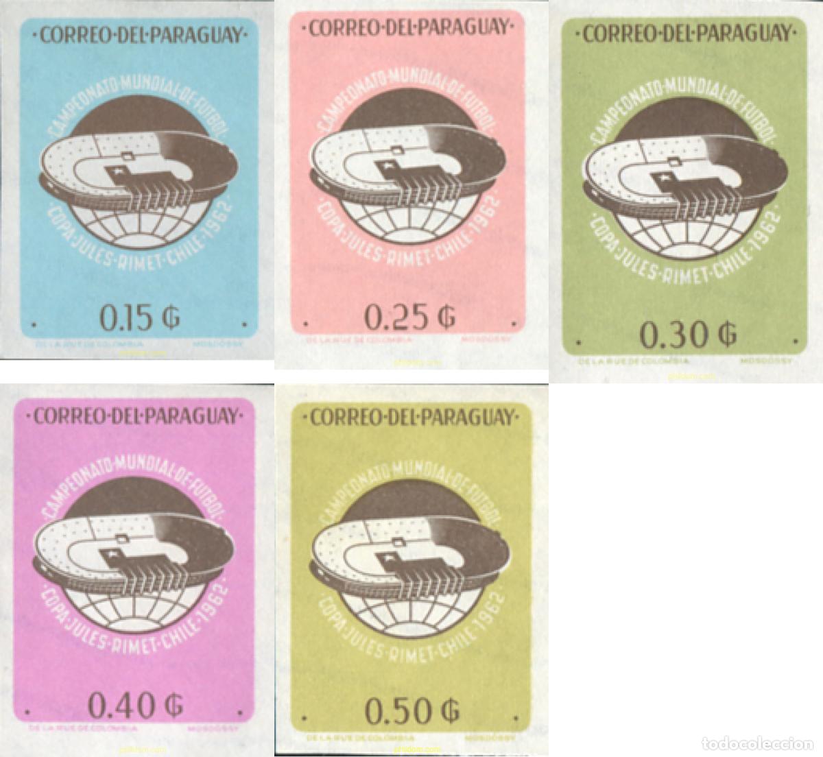 Stamps: 576654 MNH PARAGUAY 1962 COPA DEL MUNDO DE FUTBOL. CHILE-62