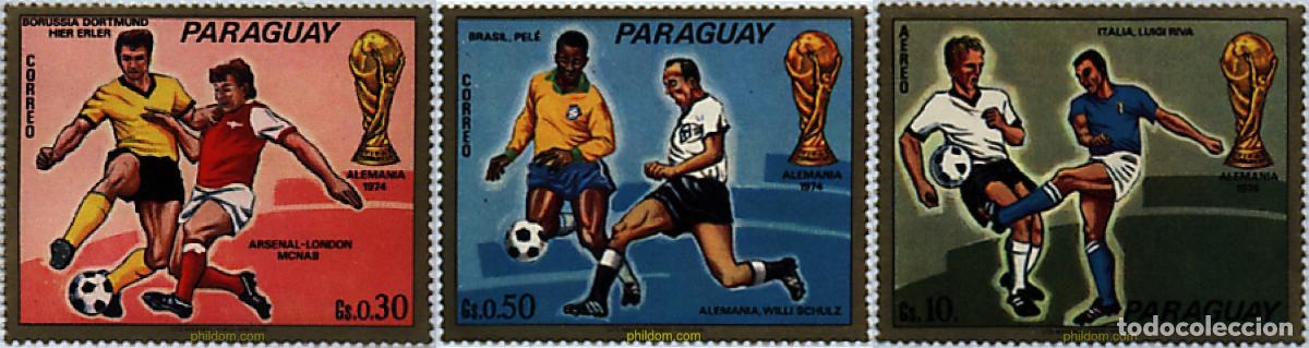 Sellos: 350582 MNH PARAGUAY 1973 COPA DEL MUNDO DE FUTBOL. ALEMANIA-74