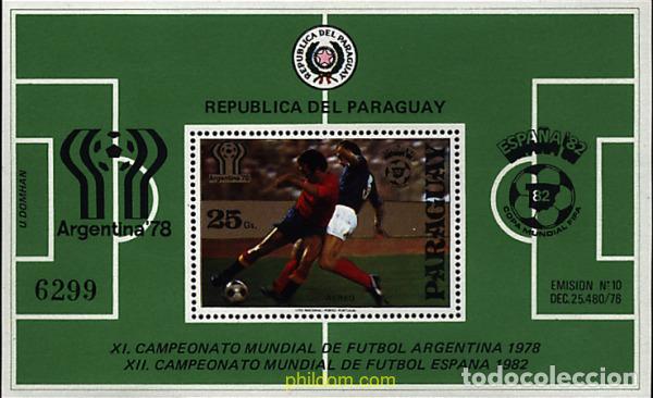 Sellos: 69863 MNH PARAGUAY 1979 COPA DEL MUNDO DE FUTBOL. ARGENTINA-78