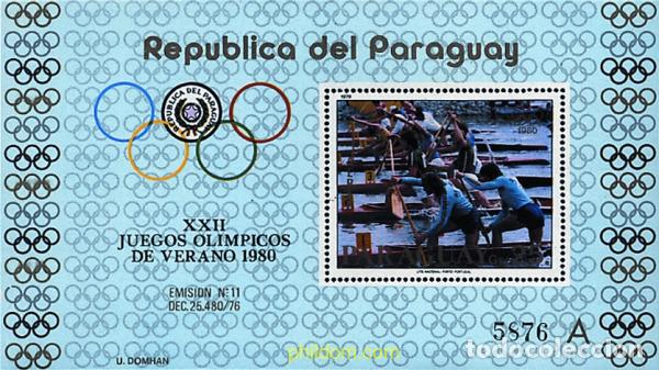 Sellos: 69865 MNH PARAGUAY 1979 22 JUEGOS OLIMPICOS VERANO MOSCU 1980