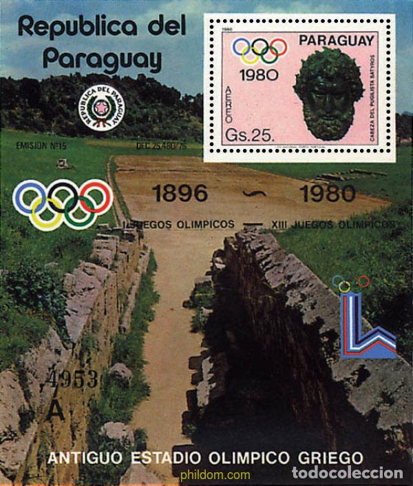 Sellos: 71886 MNH PARAGUAY 1980 22 JUEGOS OLIMPICOS VERANO MOSCU 1980
