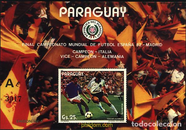 Sellos: 54232 MNH PARAGUAY 1982 COPA DEL MUNDO DE FUTBOL. ESPA&Ntilde;A-82
