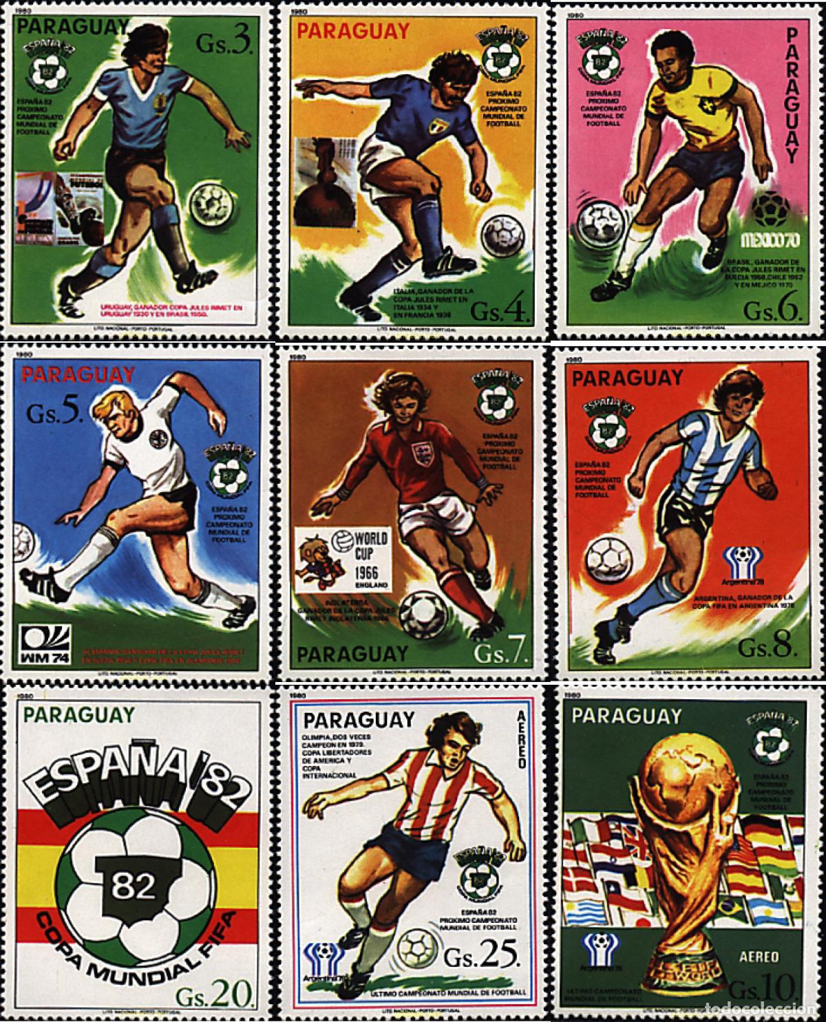 Sellos: 69867 MNH PARAGUAY 1980 COPA DEL MUNDO DE FUTBOL. ESPA&Ntilde;A-82