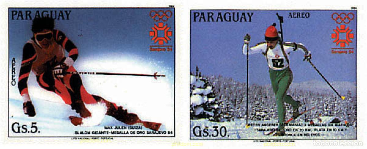 Timbres: 350887 MNH PARAGUAY 1984 MEDALLISTAS DE LOS 14 JUEGOS OLIMPICOS DE INVIERNO. SARAJEVO 1984