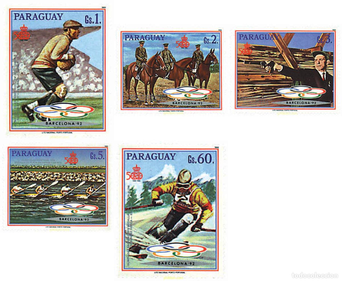Sellos: 73237 MNH PARAGUAY 1989 25 JUEGOS OLIMPICOS VERANO BARCELONA 1992