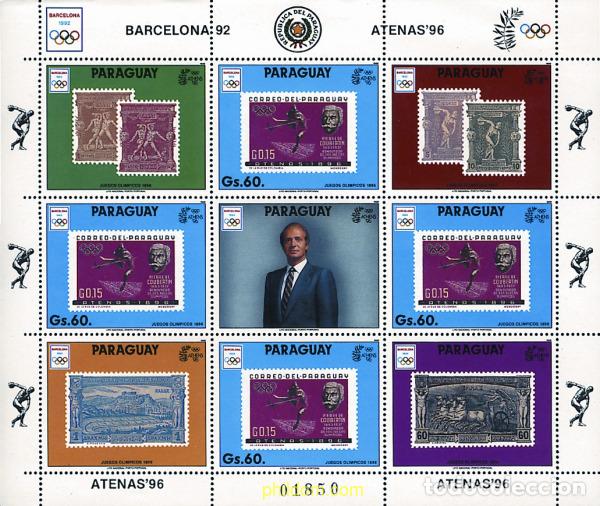 Sellos: 11117 MNH PARAGUAY 1990 25 JUEGOS OLIMPICOS VERANO BARCELONA 1992