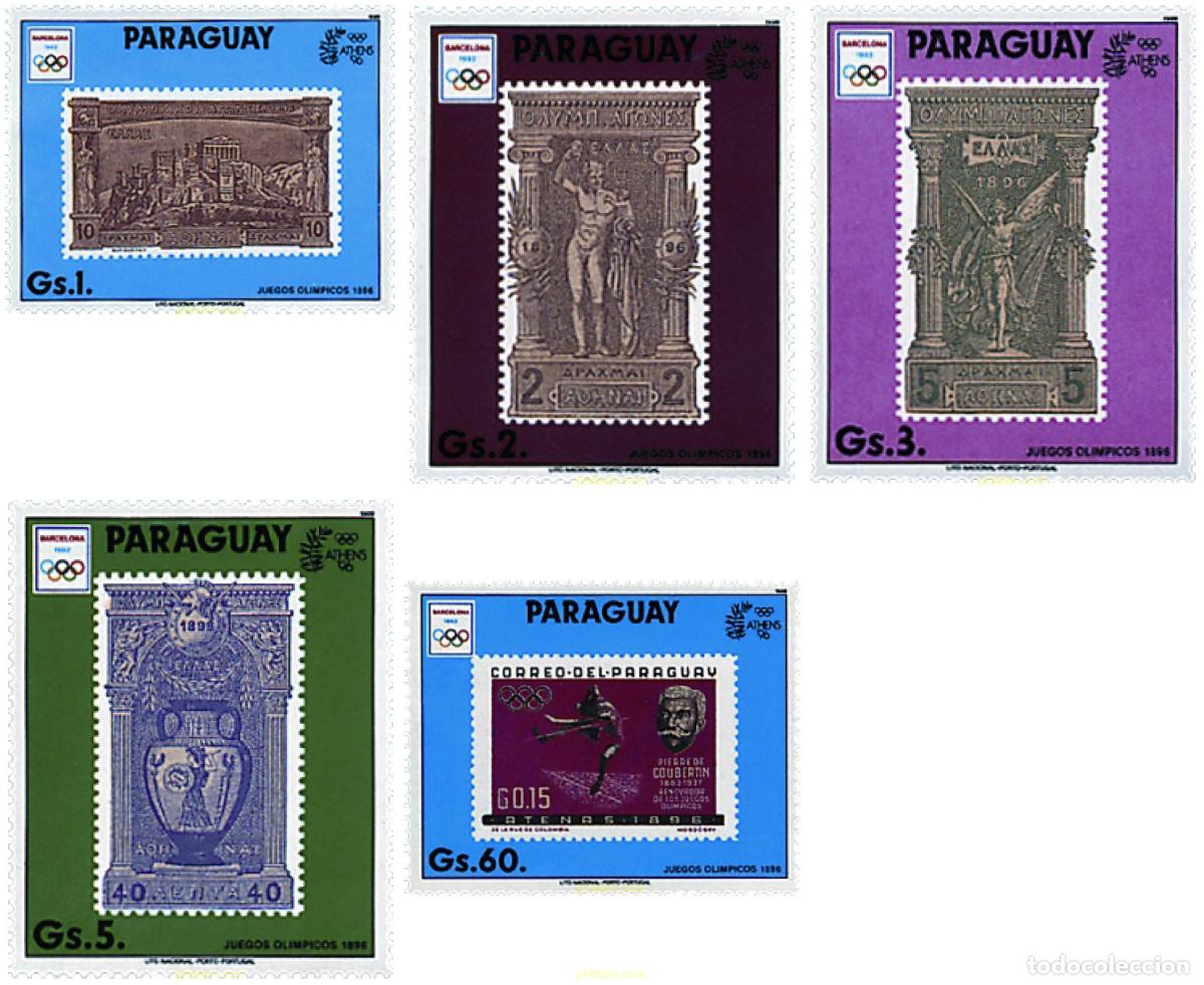 Sellos: 71612 MNH PARAGUAY 1990 25 JUEGOS OLIMPICOS VERANO BARCELONA 1992