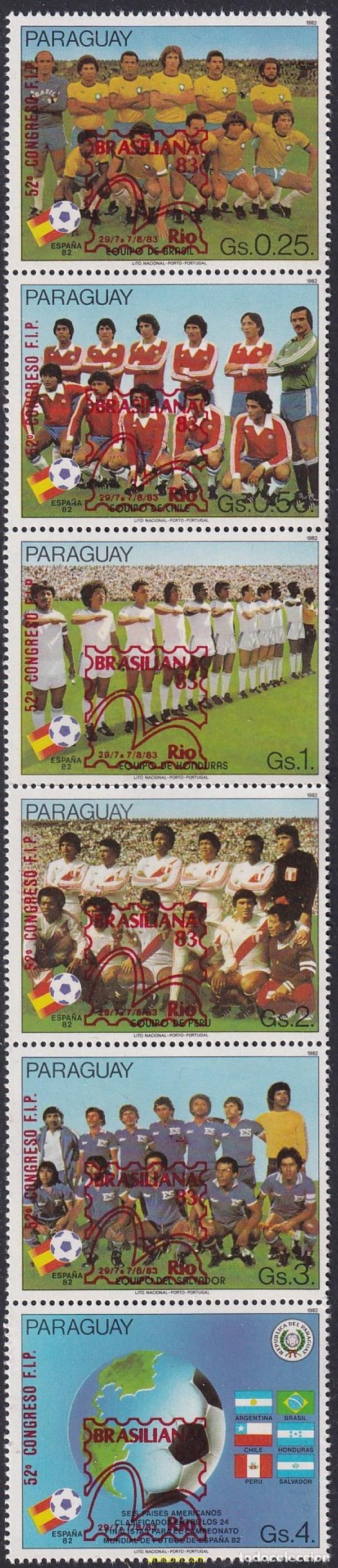 Sellos: 350650 MNH PARAGUAY 1983 BRASILIANA-83