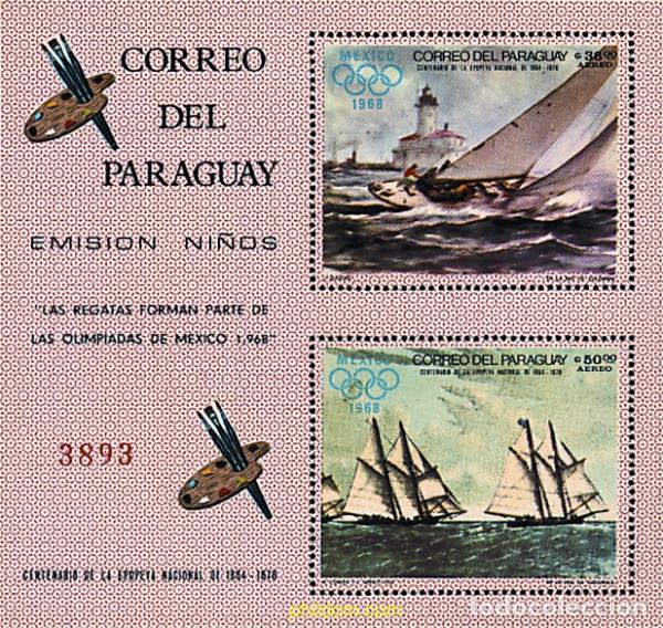 Sellos: 68170 MNH PARAGUAY 1968 PINTURAS DE NI&Ntilde;OS
