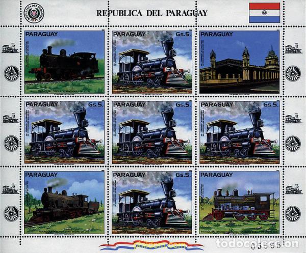 Sellos: 10179 MNH PARAGUAY 1983 13 CONGRESO INTERNACIONAL DE FERROCARRILES
