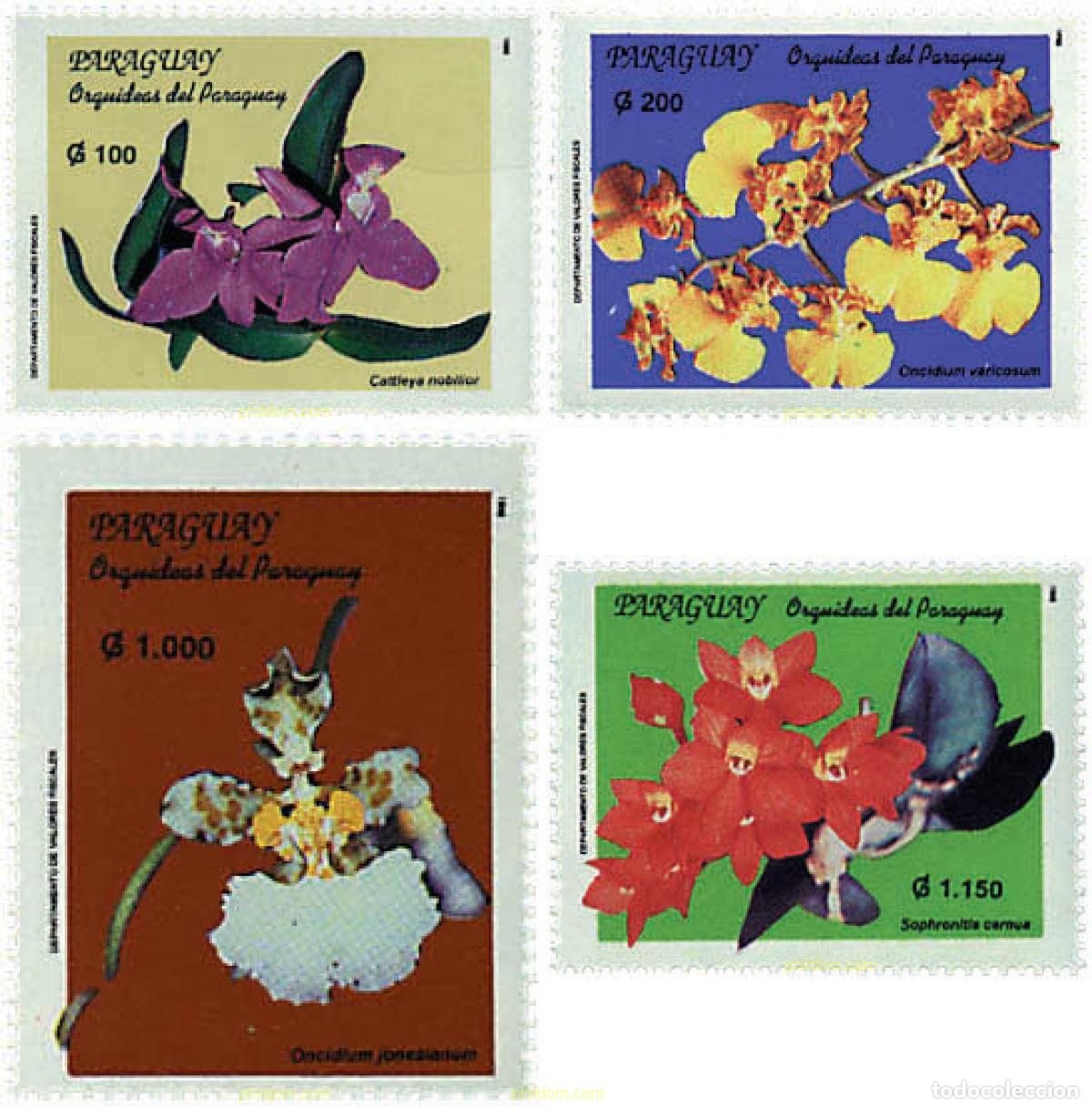 Sellos: 94198 MNH PARAGUAY 1996 ORQUIDEAS DEL PARAGUAY