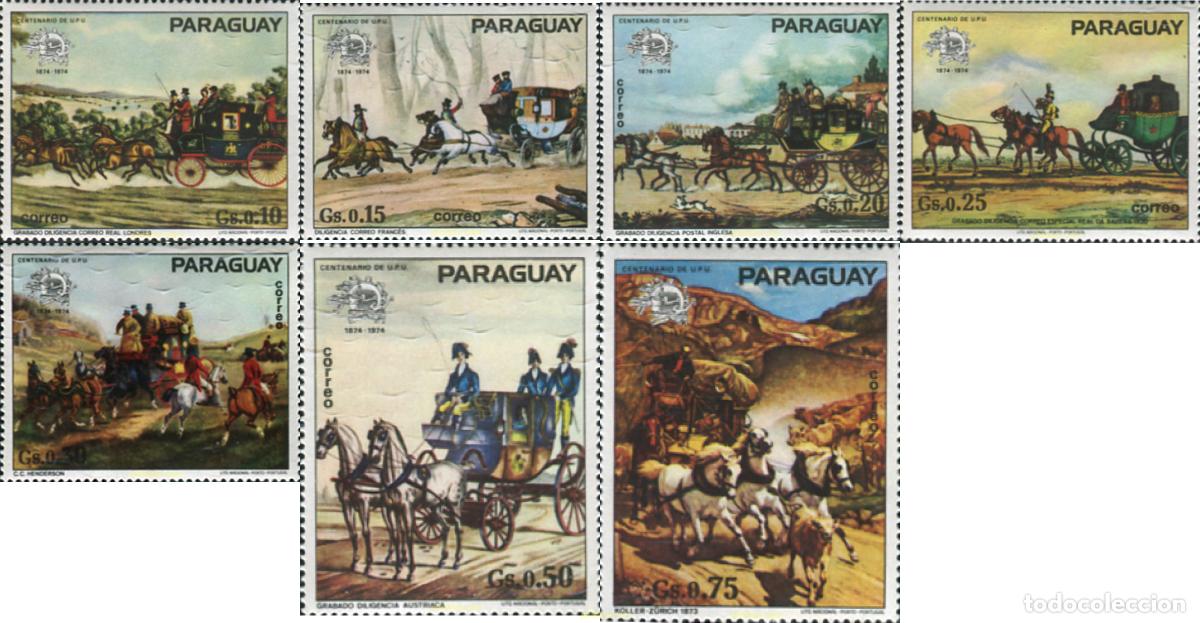 Sellos: 372572 MNH PARAGUAY 1974 CENTENARIO DE LA UNION POSTAL UNIVERSAL