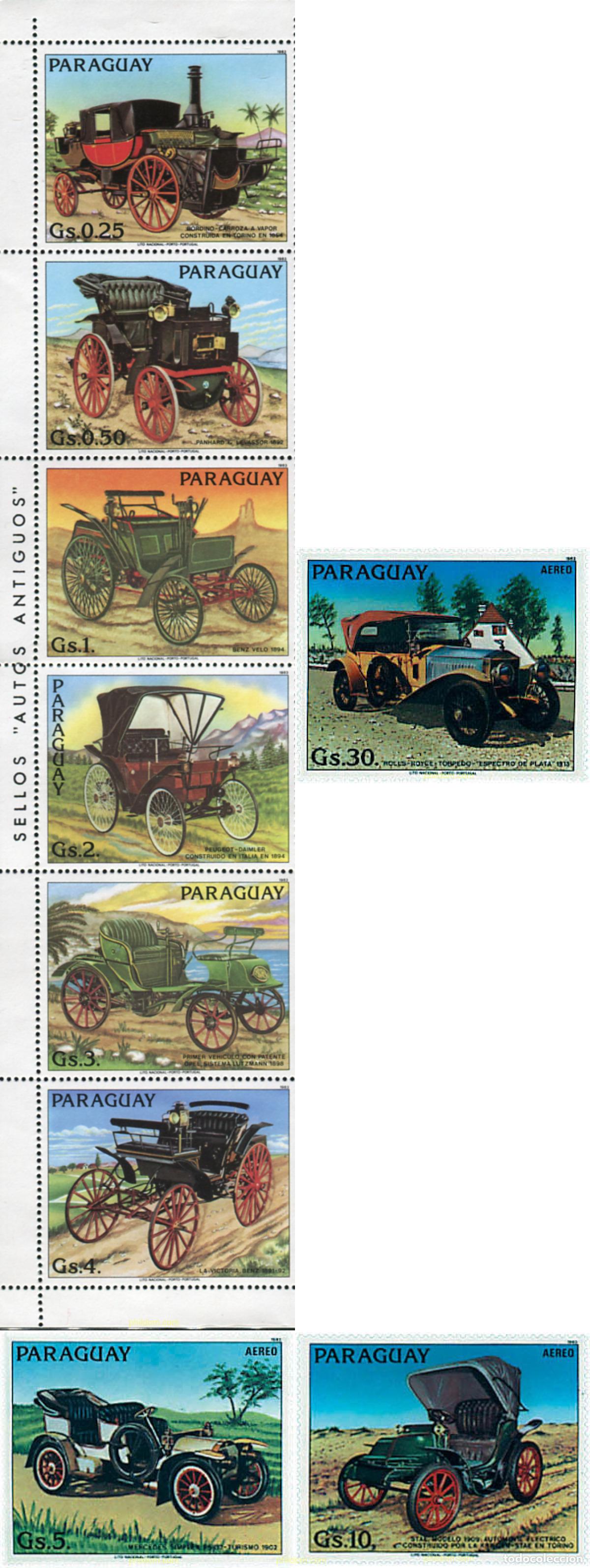 Sellos: 571785 MNH PARAGUAY 1983 HISTORIA DEL AUTOMOVIL