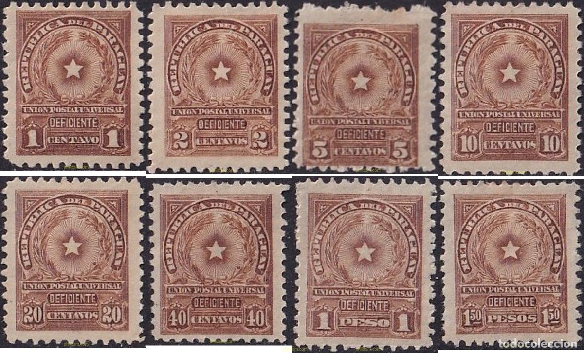 Sellos: 790748 HINGED PARAGUAY 1914 TASAS