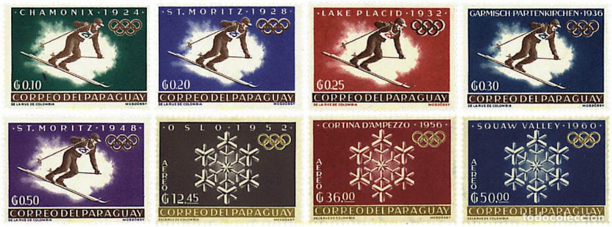 Sellos: 72515 MNH PARAGUAY 1963 JUEGOS OLIMPICOS DE INVIERNO