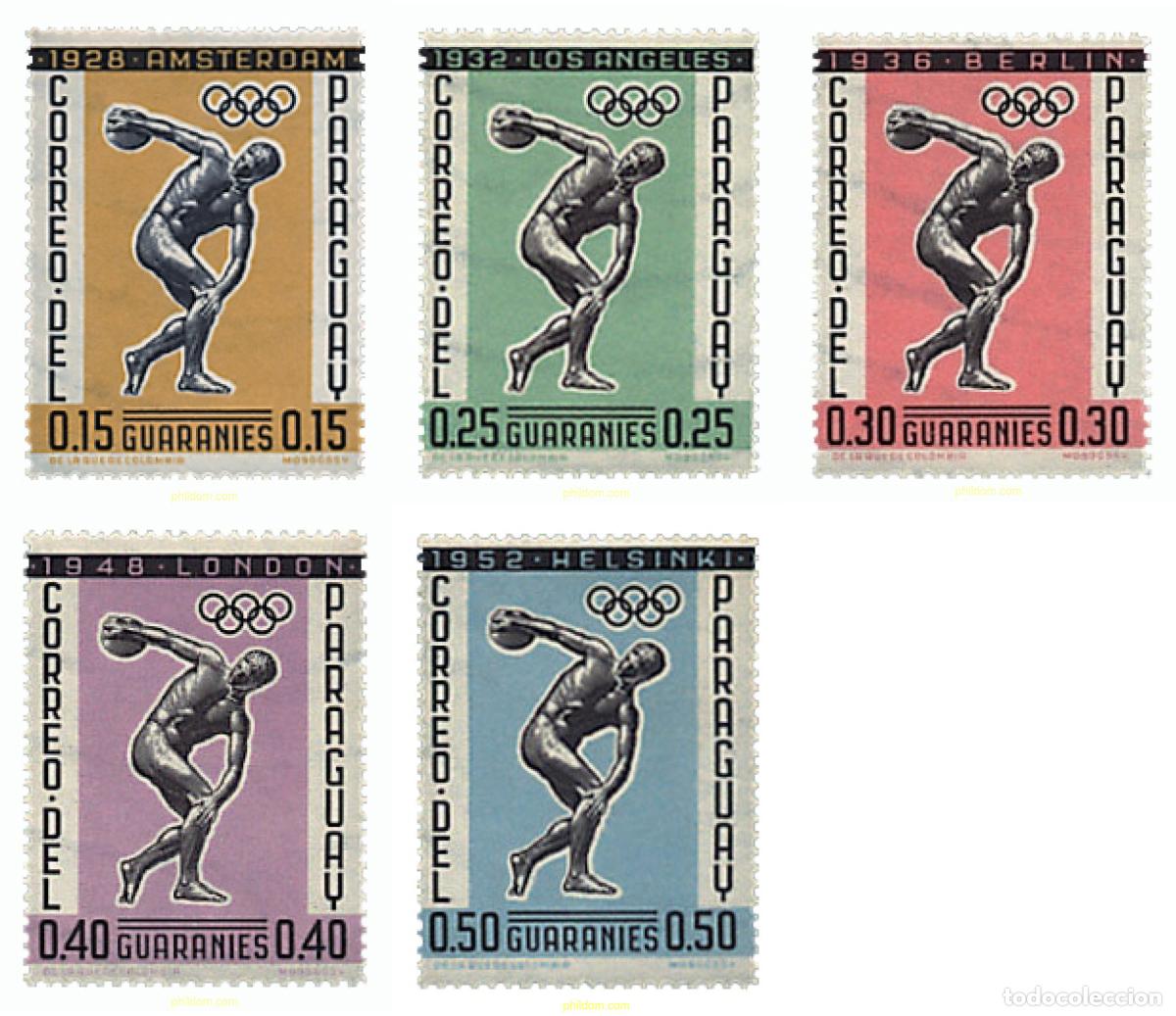 Sellos: 579483 HINGED PARAGUAY 1962 COOPERACION DEPORTIVA INTERNACIONAL