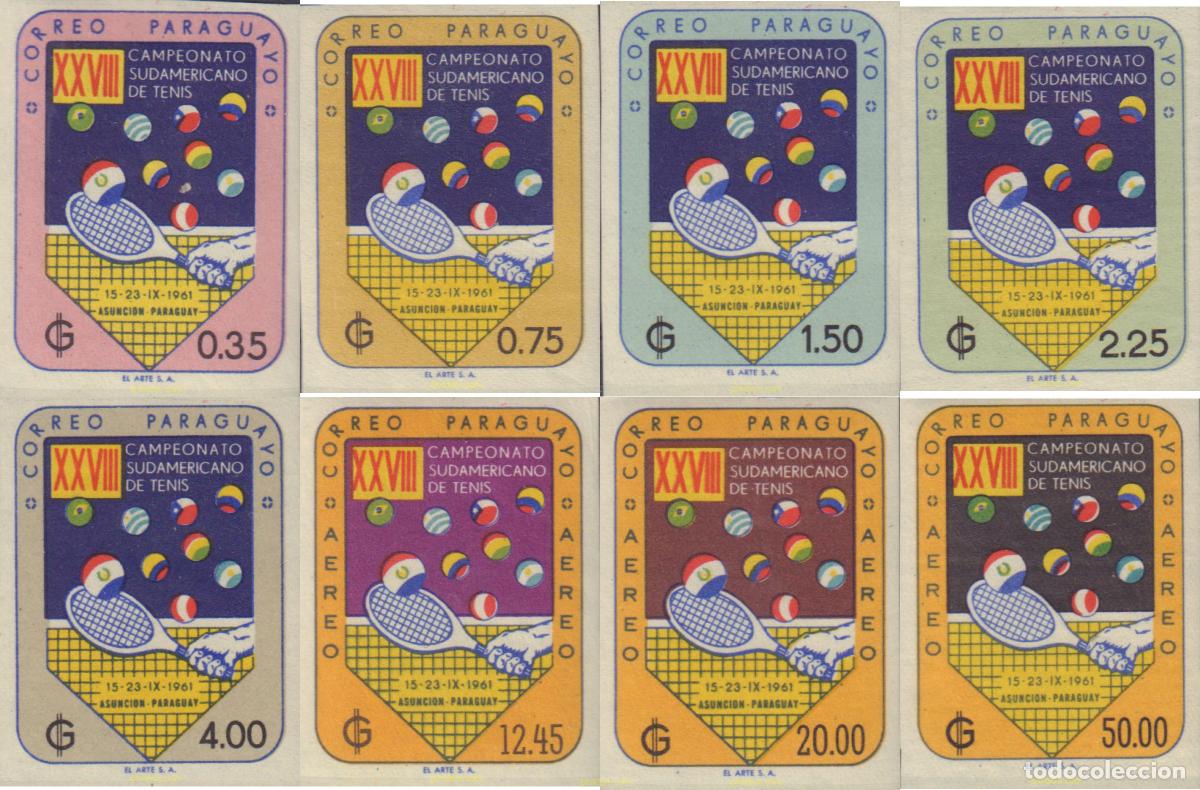 Sellos: 598311 MNH PARAGUAY 1961 CAMPEONATO SUDAMERICANO DE TENIS EN ASUNCION