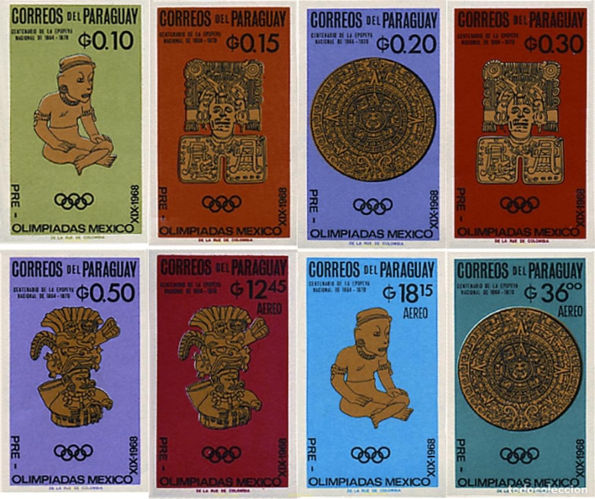 Briefmarken: 68159 MNH PARAGUAY 1966 19 JUEGOS OLIMPICOS VERANO MEXICO 1968