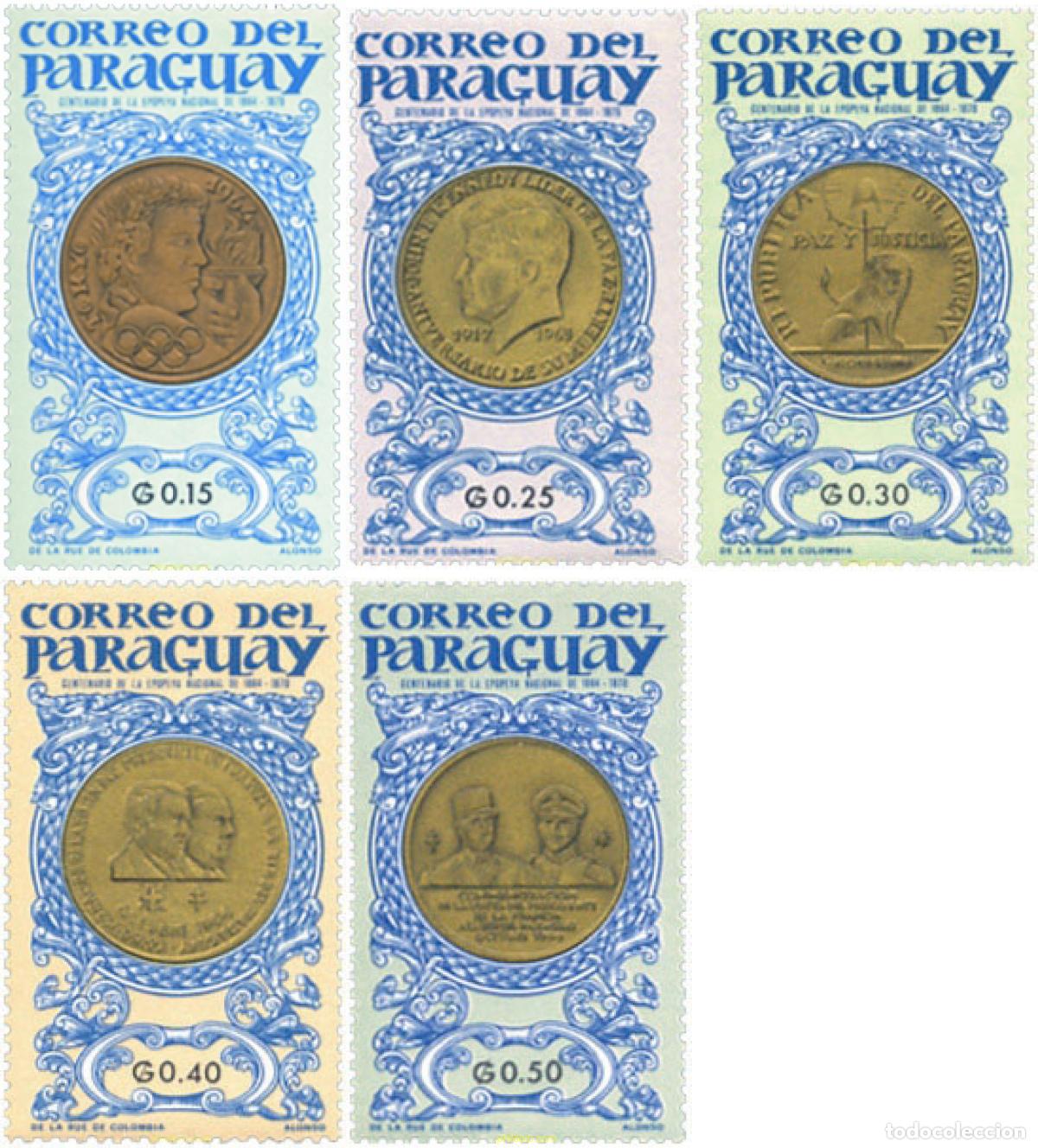 Briefmarken: 678006 MNH PARAGUAY 1965 MEDALLAS Y MONEDAS DE PARAGUAY Y DE LOS JUEGOS DE LA 18 OLIMPIADA. TOKIO 1