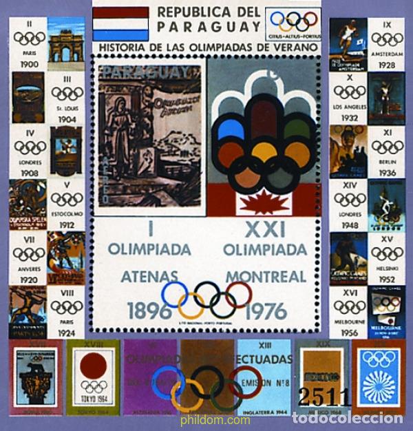 Sellos: 54229 MNH PARAGUAY 1977 HISTORIA DE LOS JUEGOS OLIMPICOS