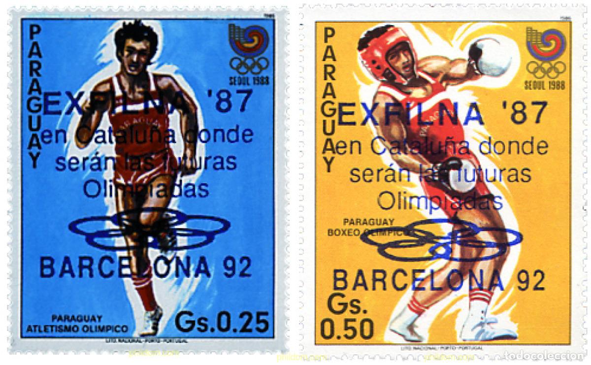 Sellos: 68872 MNH PARAGUAY 1987 EXFILNA 87. EXPOSICION FILATELICA NACIONAL