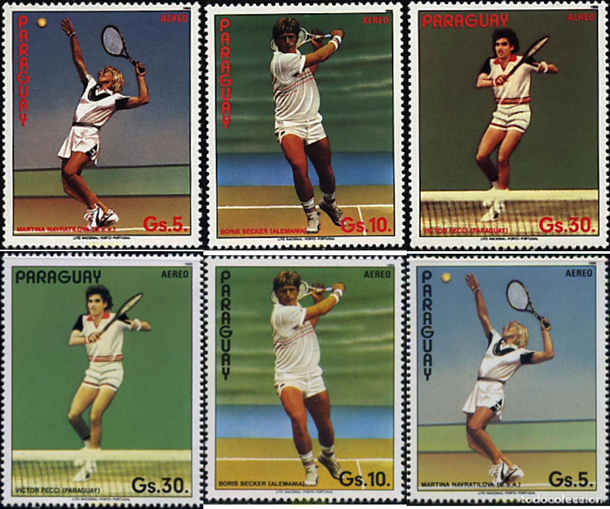 Sellos: 68850 MNH PARAGUAY 1986 JUGADORES DE TENIS