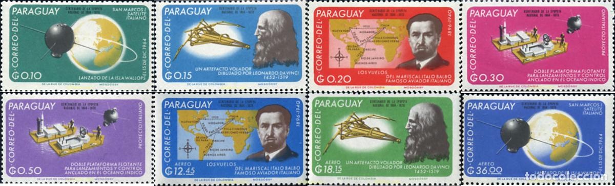 Sellos: 68161 MNH PARAGUAY 1966 PIONEROS DE LA AVIACION