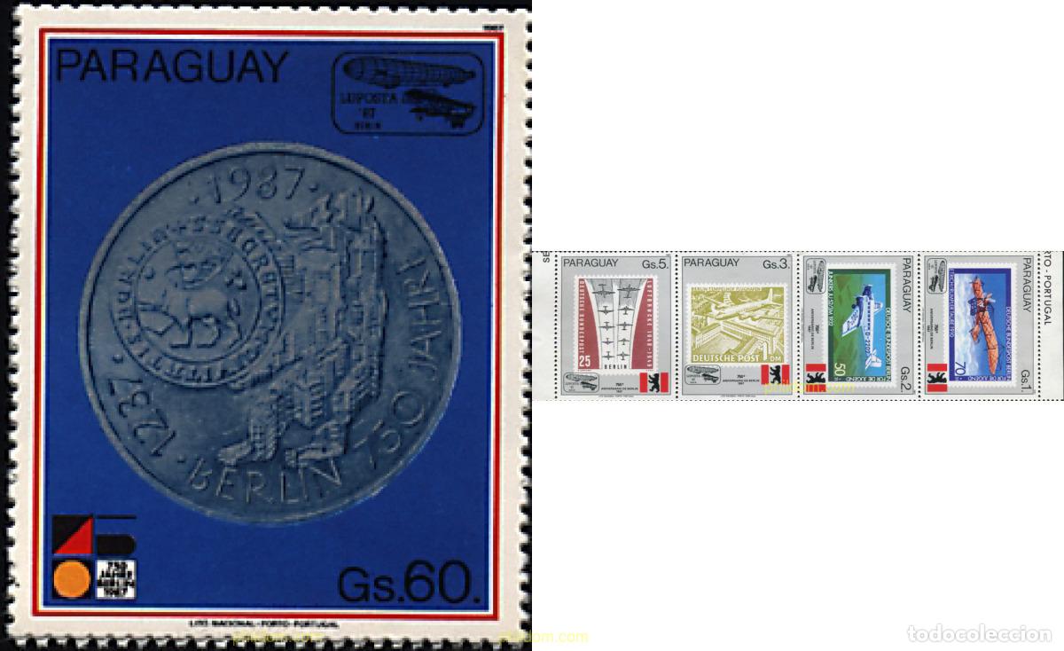 Sellos: 657086 MNH PARAGUAY 1987 PIONEROS DE LA AVIACION