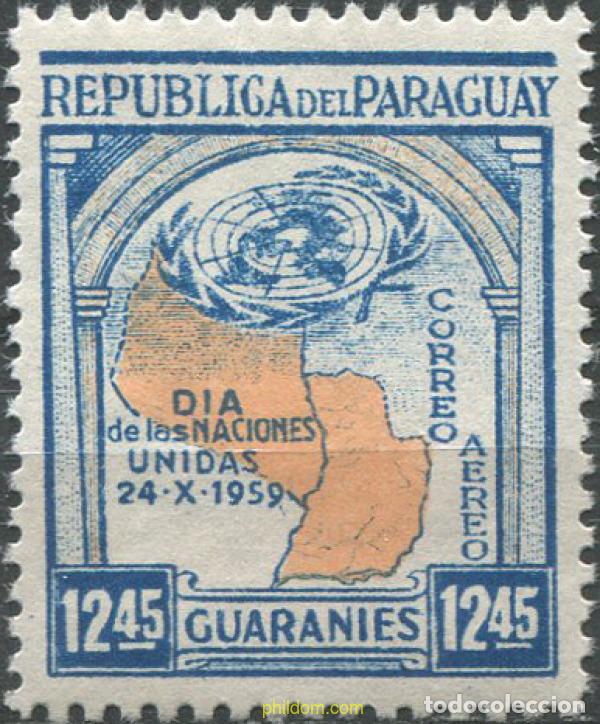 Sellos: 350835 MNH PARAGUAY 1959 DIA DE LAS NACIONES UNIDAS