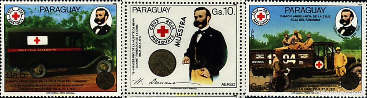 Sellos: 47914 MNH PARAGUAY 1985 75 ANIVERSARIO DE LA MUERTE DE HENRI DUNANT