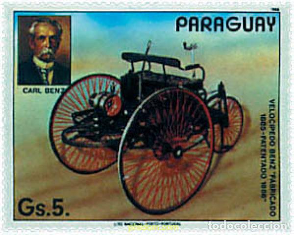 Sellos: 350676 MNH PARAGUAY 1986 CENTENARIO DEL AUTOMOVIL
