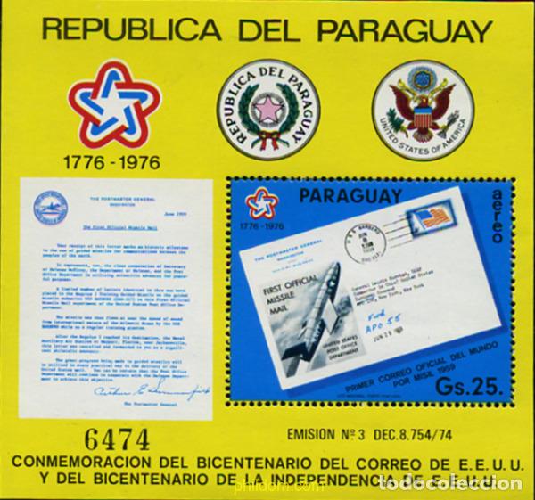 Sellos: 369888 MNH PARAGUAY 1976 2 CENTENARIO DE LA INDEPENDENCIA DE LOS ESTADOS UNIDOS