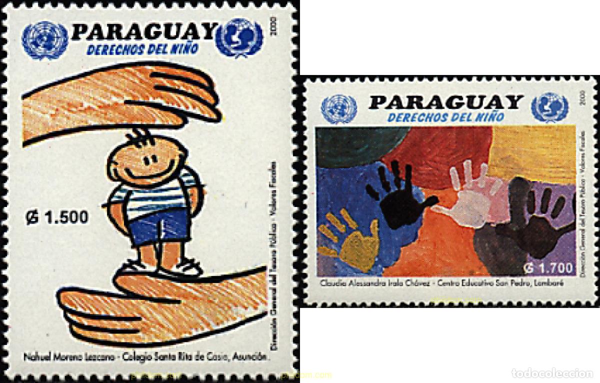 Sellos: 69450 MNH PARAGUAY 2000 10 CONVENCION DE LA ONU PARA LOS DERECHOS DE LOS NI&Ntilde;OS
