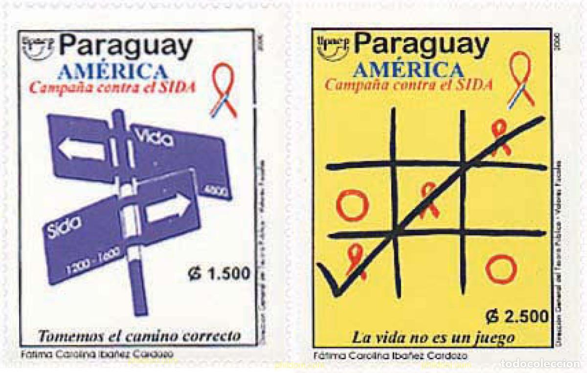 Sellos: 80803 MNH PARAGUAY 2000 AMERICA-UPAEP 2000 - CAMPA&Ntilde;A CONTRA EL SIDA